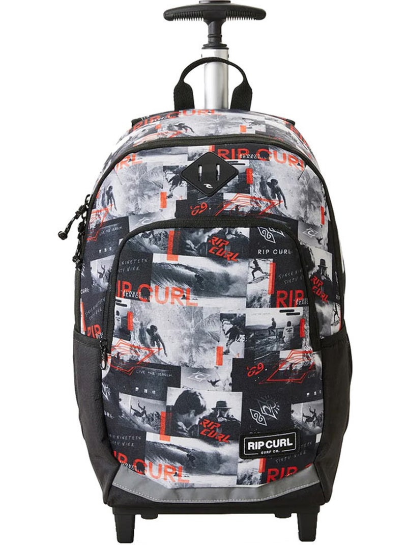 Sac à Dos à Roulettes Rip Curl Ozone 49 CM - avec compartiment pour ordinateur Noir Rouge Gris - Kiabi