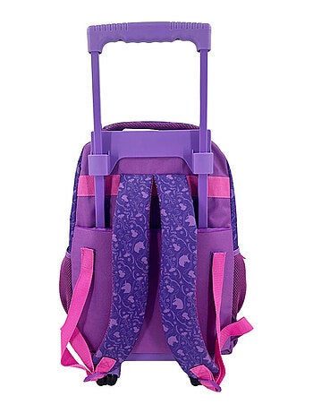 Sac à dos à roulettes scolaire - Finitions Licorne - L'école des licornes