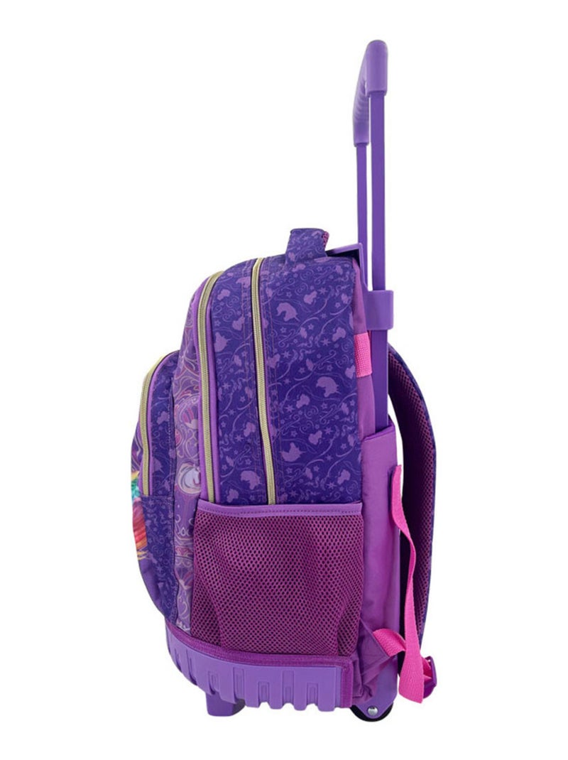 Sac à dos à roulettes scolaire - Finitions Licorne - L'école des licornes Multicolore - Kiabi