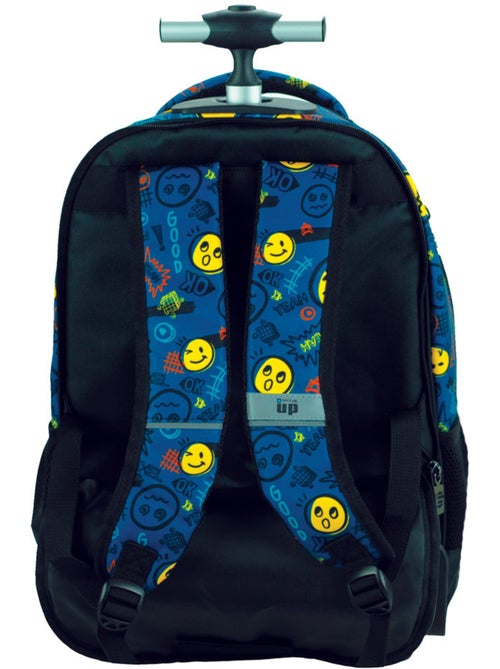 Sac à dos à roulettes – smiley back me up all over 2 compartiments – 48 cm – cmp - Kiabi