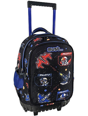 Sac à dos à roulettes Space Battle 3 compartiments zippés 45 cm