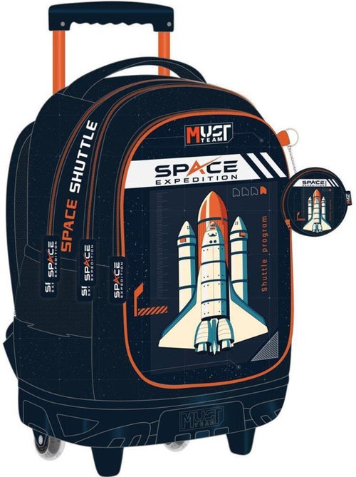 Sac à dos à roulettes Space Expedition 45 cm à 3 compartiments Must - Kiabi