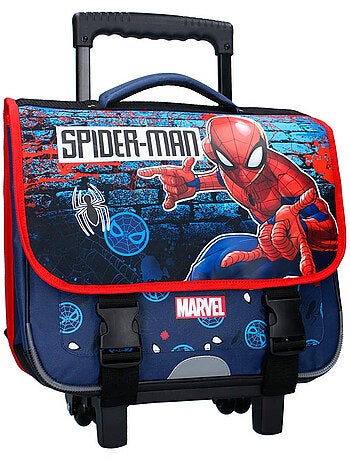 Sac à dos à roulettes Spider-Man design toile 38 cm poignée télescopique Spiderman