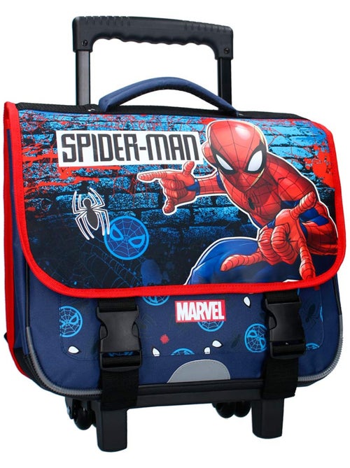 Sac à dos à roulettes Spider-Man design toile 38 cm poignée télescopique Spiderman - Kiabi