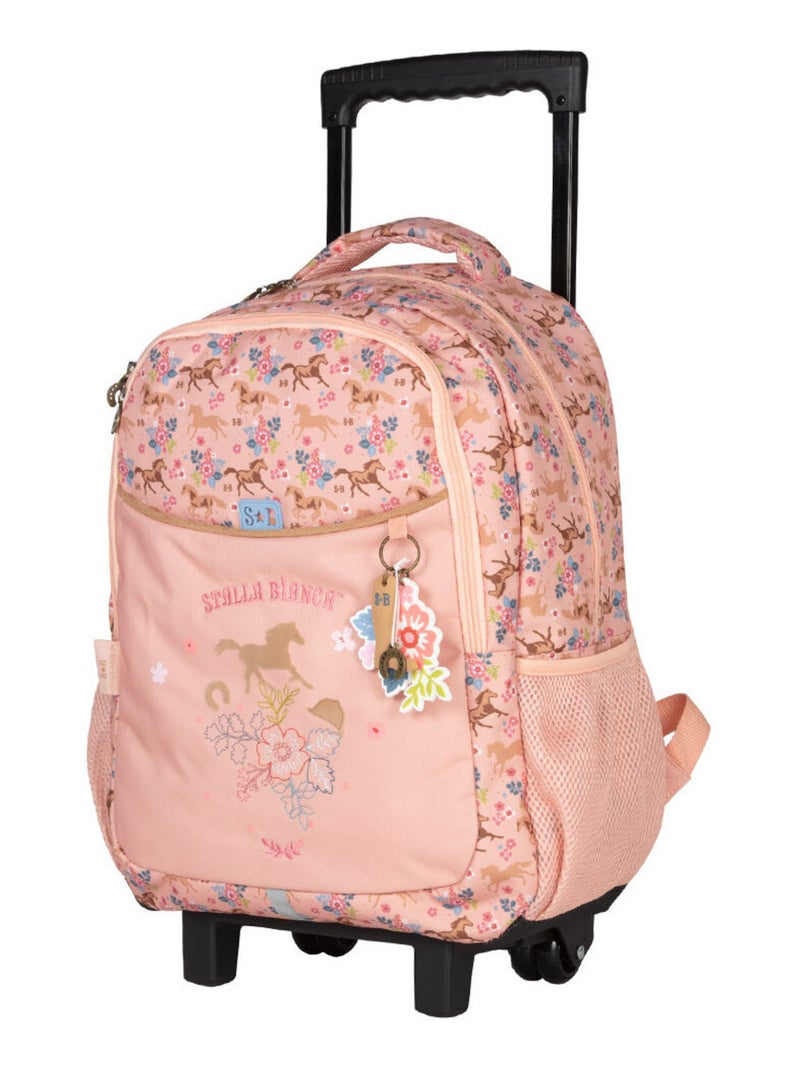 Sac à dos à roulettes STALLA BIANCA 43 CM - 2 Cpt (Galop) Rose - Kiabi