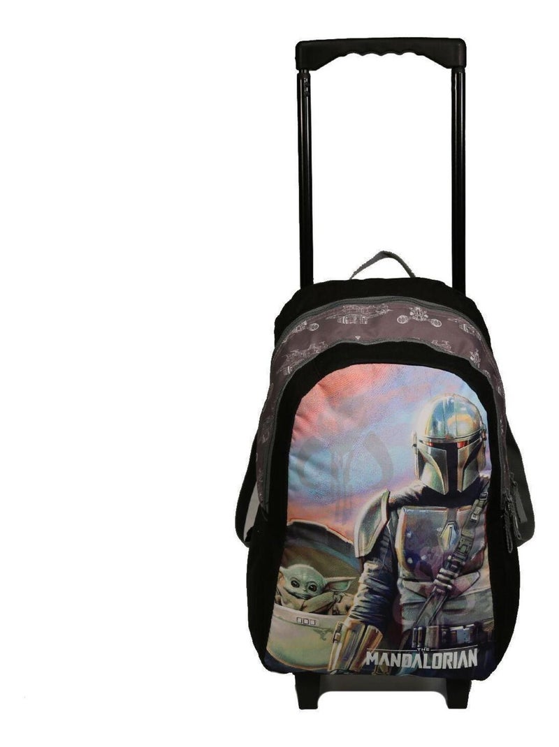 Sac à dos à roulettes Star Wars/The Mandalorian Baby Yoda Noir et Gris Bagtrotter Multicolore - Kiabi