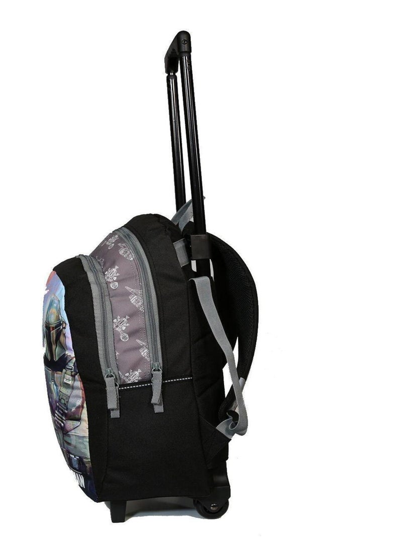 Sac à dos à roulettes Star Wars/The Mandalorian Baby Yoda Noir et Gris Bagtrotter Multicolore - Kiabi