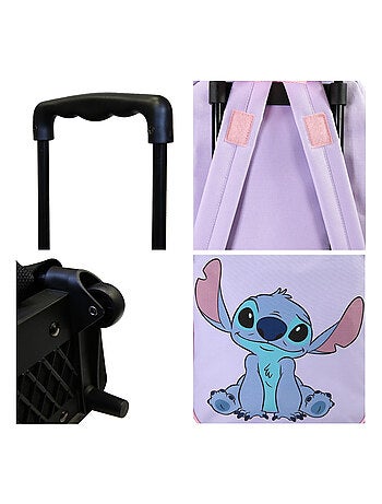 Sac à dos à roulettes Stitch maternelle violet 32 cm – bagtrotter