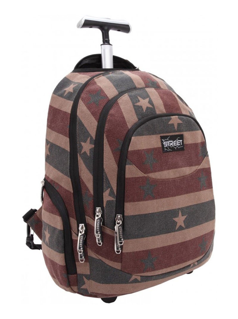 Sac à dos à roulettes Street Canvas Star 47 CM Multicolore - Kiabi