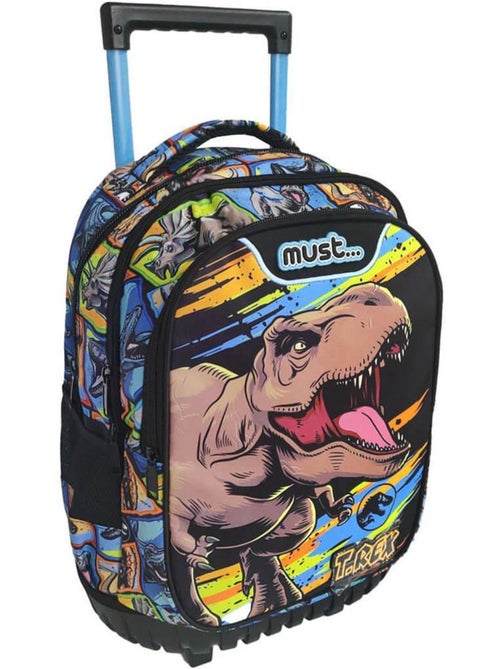 Sac à dos à roulettes T-Rex motif textile - Kiabi Sac à dos à roulettes T-Rex motif textile - Kiabi