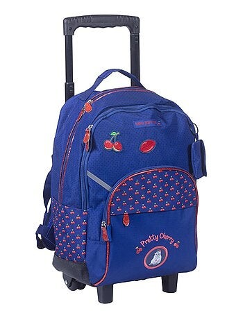 Sac à dos à roulettes Teo Jasmin 43 CM Haut de gamme (Cherry)