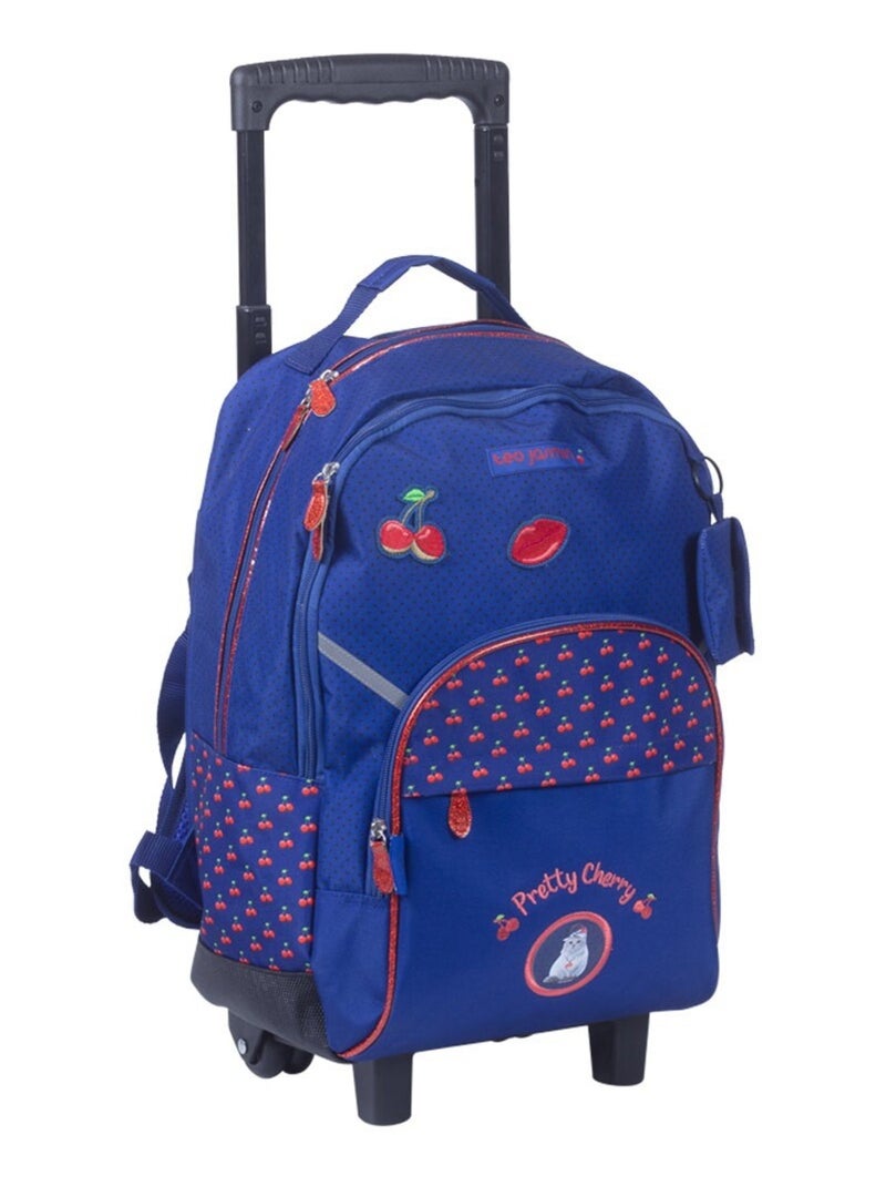 Sac à dos à roulettes Teo Jasmin 43 CM Haut de gamme (Cherry) Bleu - Kiabi