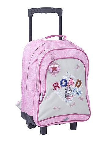 Sac à dos à roulettes Teo Jasmin 43 CM Haut de gamme (Racing)