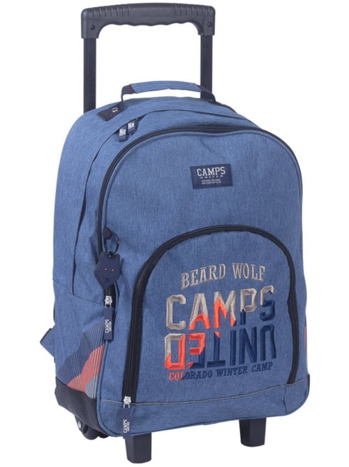 Sac à dos à roulettes toile Camps Boy Beard Wolf - Kiabi