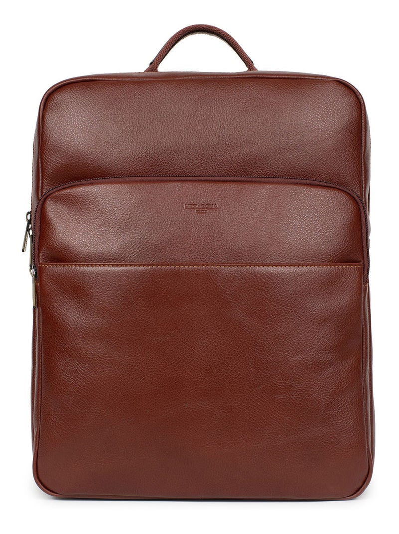 Sac à dos  A4  Cuir RÉPUBLIQUE Marron - Kiabi