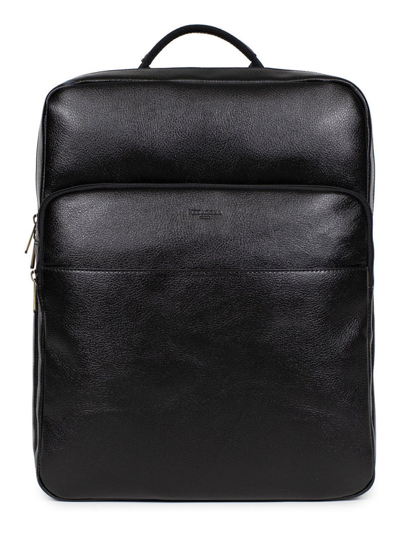 Sac à dos  A4  Cuir RÉPUBLIQUE Noir - Kiabi