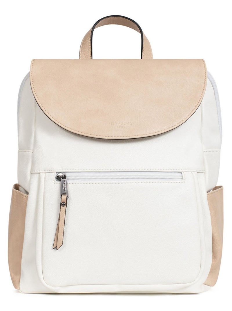 Sac à dos  A4 GRACIEUSE Blanc Beige - Kiabi