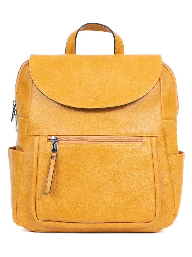 Sac à dos  A4 GRACIEUSE Jaune moutarde - Kiabi