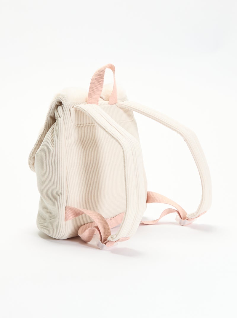 Sac à dos aspect animal avec oreilles Beige - Kiabi