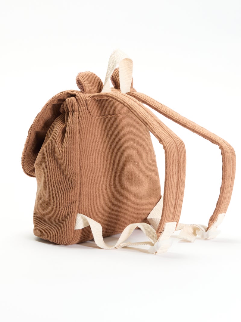 Sac à dos aspect animal avec oreilles Marron - Kiabi