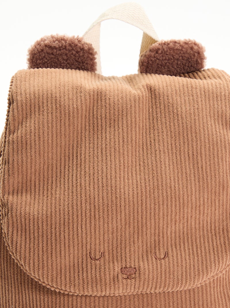 Sac à dos aspect animal avec oreilles Marron - Kiabi