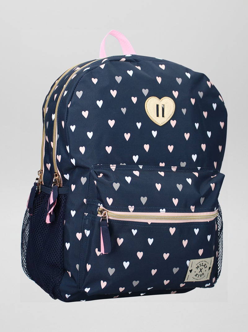 Sac à dos avec 2 compartiments Bleu marine - Kiabi