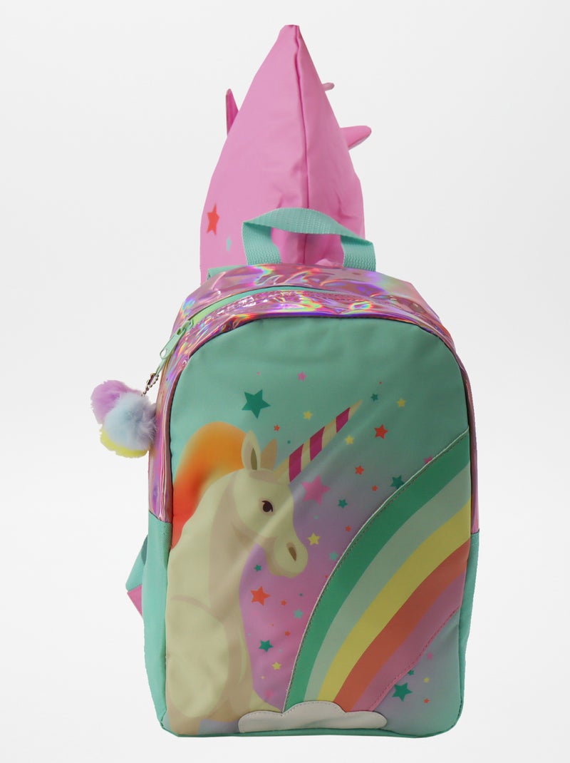 Sac à dos avec capuche Licorne Vert - Kiabi