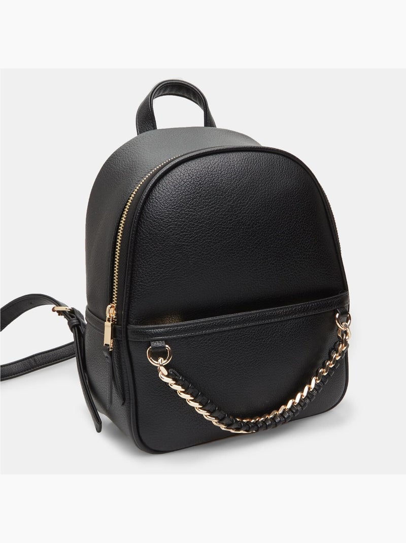 Sac à dos avec chaîne Noir - Kiabi