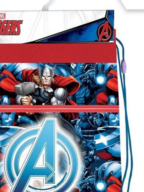 Sac à dos avec cordons - Marvel Avengers - Rouge et Bleu -  40 cm x 30 cm - Kiabi
