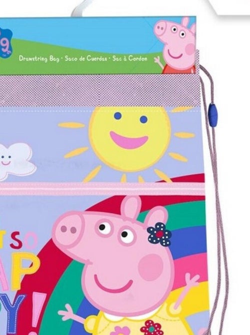 Sac à dos avec cordons - Peppa Pig -  -I'm just so happy ! - 40 cm x 30 cm - Kiabi