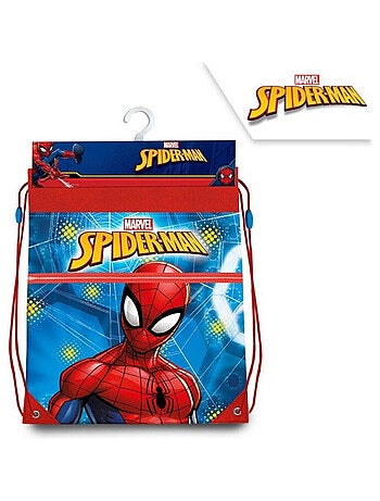 Sac à dos avec cordons - Spiderman - Rouge et Bleu - 40 cm x 30 cm