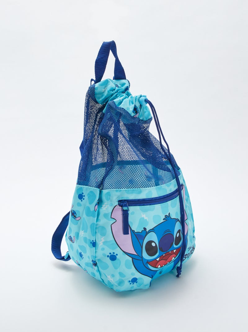 Sac à dos avec cordons de serrage 'Stitch' 'Disney' bleu - Kiabi