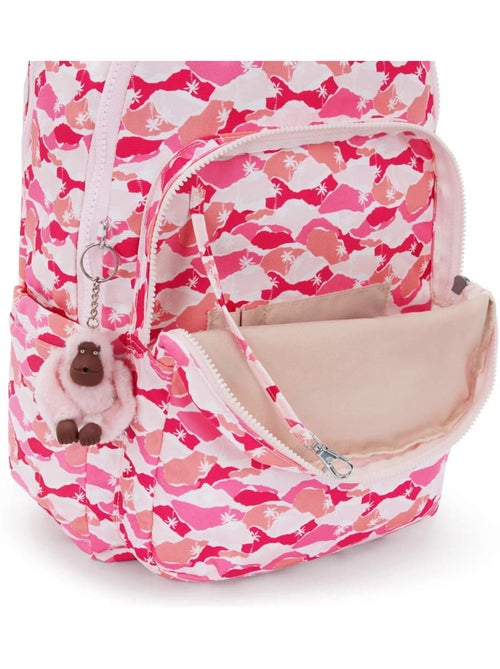 Sac à Dos avec poche pour ordinateur Kipling Seoul Lap 44 CM - Coloris Pink Palm - Kiabi
