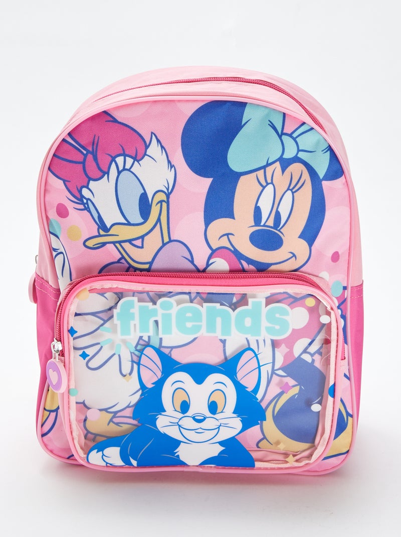 Sac à dos avec pochette transparente 'Disney' Rose - Kiabi