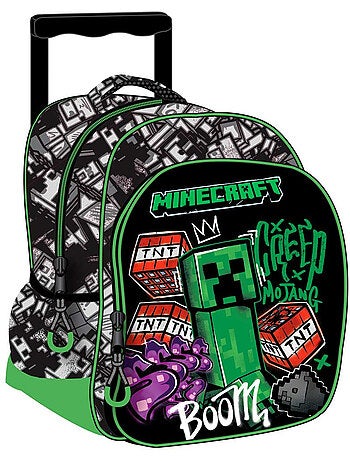 Sac à Dos avec Roulettes Minecraft Metro Art 30 CM - Trolley maternelle