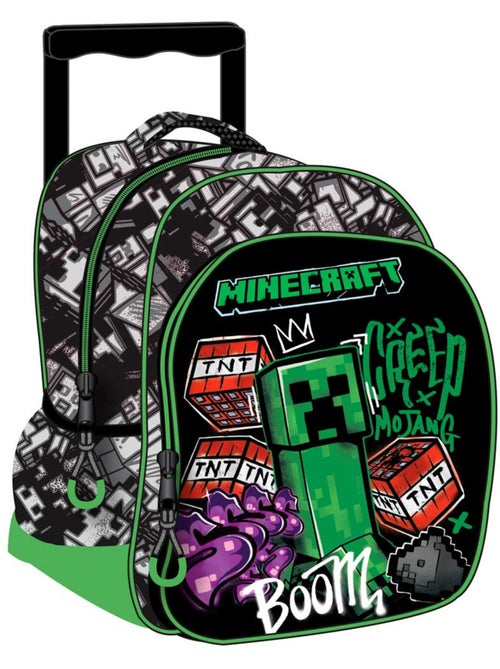 Sac à Dos avec Roulettes Minecraft Metro Art 30 CM - Trolley maternelle - Kiabi
