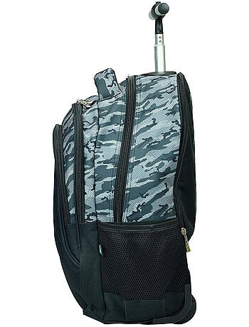 Sac à Dos avec Roulettes No Fear tigre blanc 48 CM - Trolley scolaire 2 compartiments