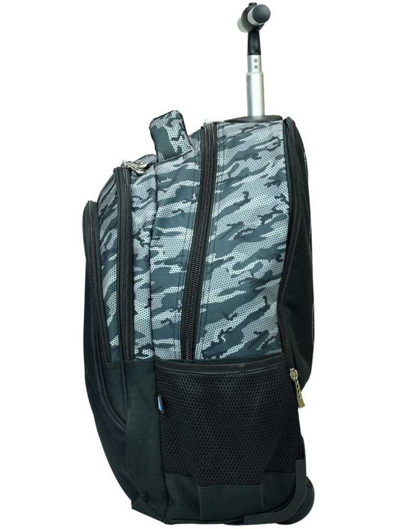 Sac à Dos avec Roulettes No Fear tigre blanc 48 CM - Trolley scolaire 2 compartiments Noir Blanc Gris - Kiabi