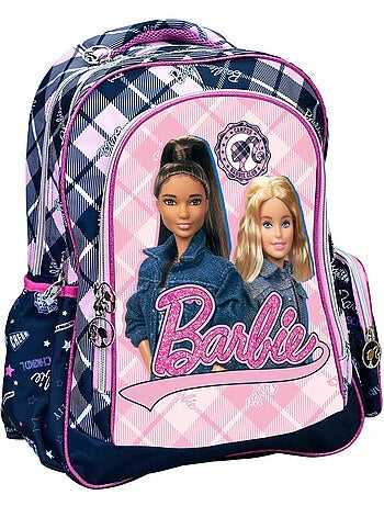 Sac à dos barbie polyester imprimé écossais campus