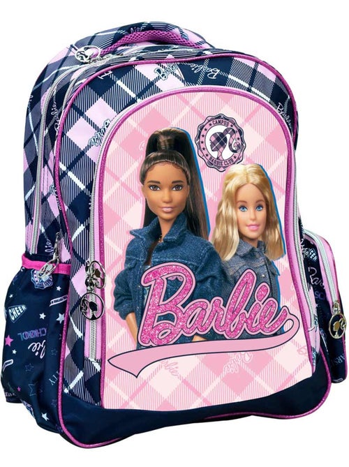 Sac à dos Barbie polyester imprimé écossais Campus - Kiabi