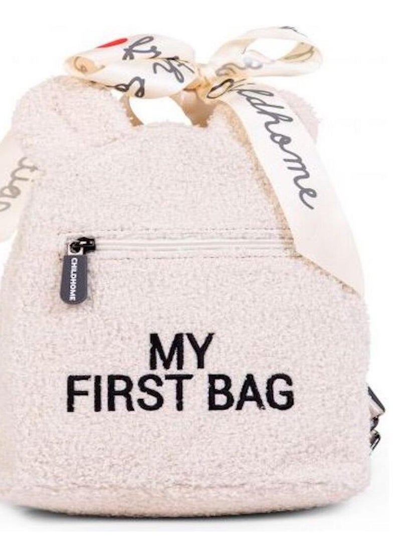 Sac à dos bébé My first bag Teddy écru (24 cm) Ecru - Kiabi