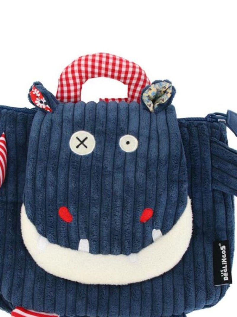 Sac à dos bébé peluche Hippipos l'hippopotame Bleu - Kiabi