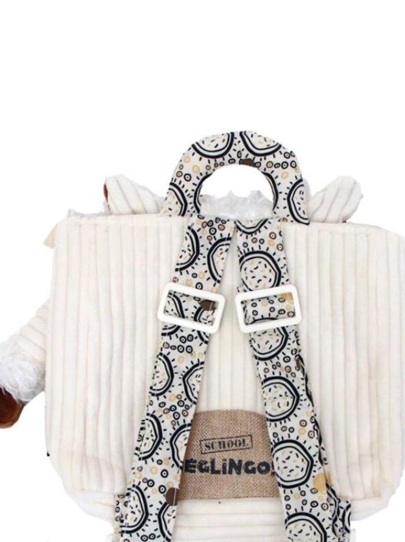Sac à dos bébé peluche Muchachos le lama Ecru - Kiabi