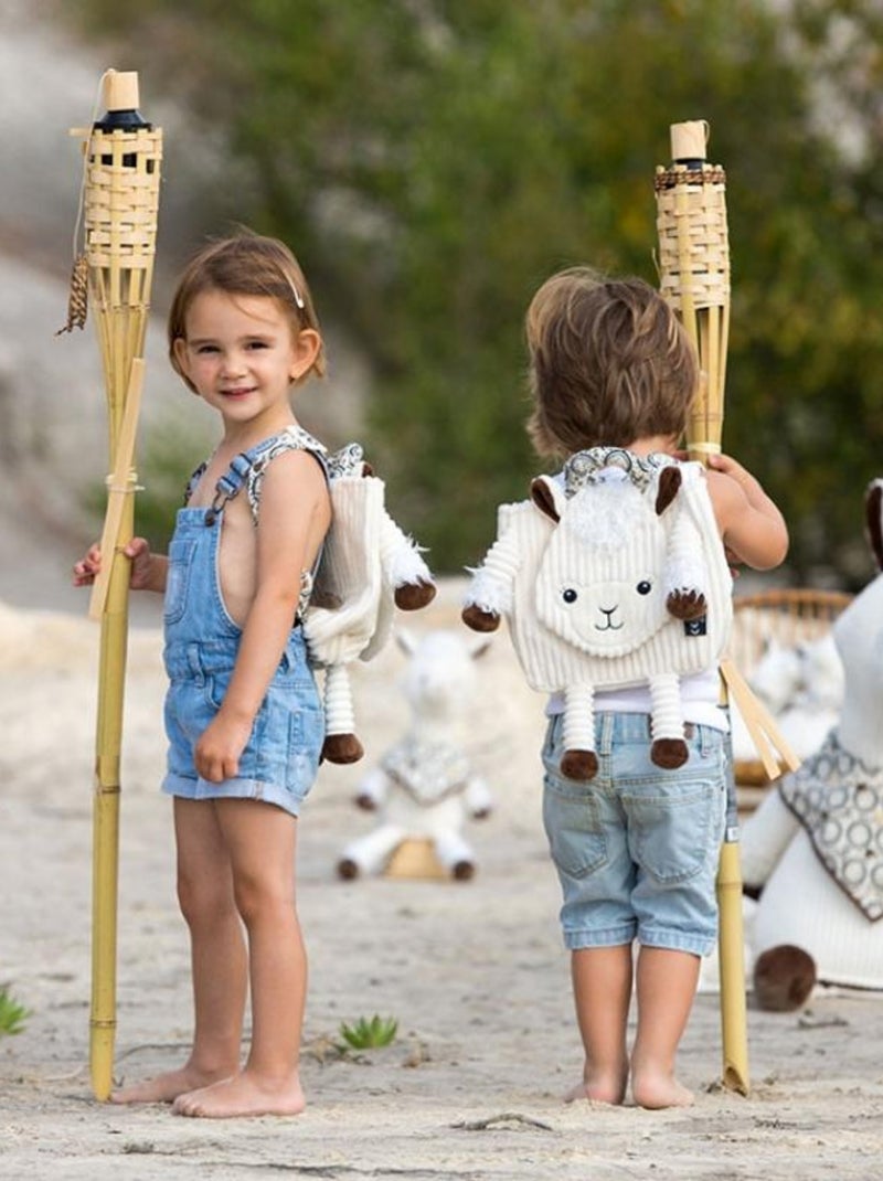 Sac à dos bébé peluche Muchachos le lama Ecru - Kiabi