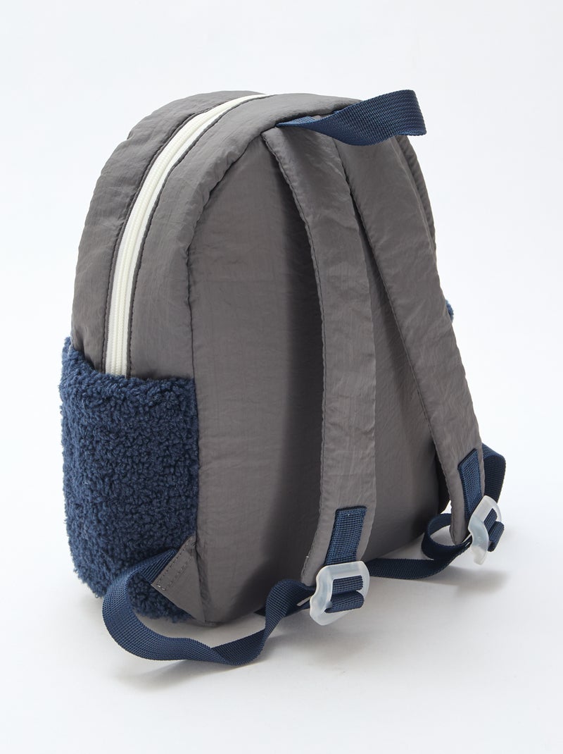 Sac à dos bi-matière Bleu - Kiabi