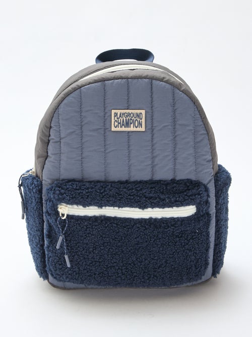 Sac à dos bi-matière - Kiabi