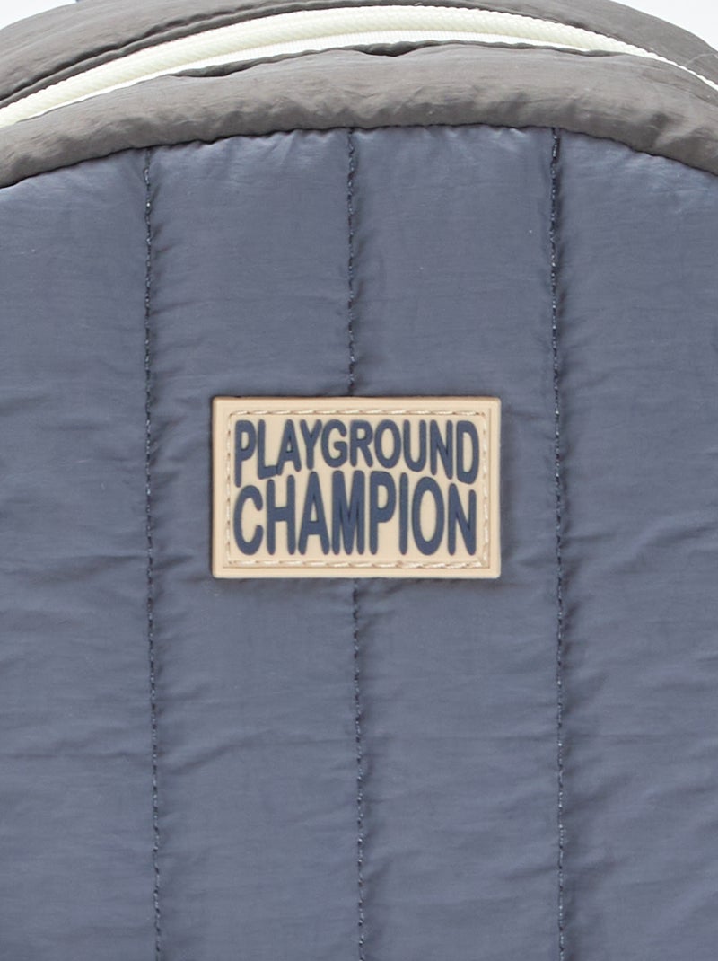 Sac à dos bi-matière Bleu - Kiabi