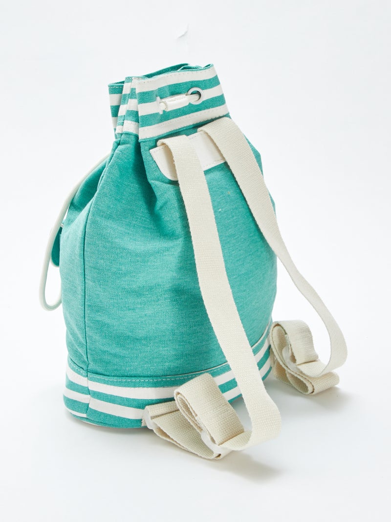 Sac à dos bicolore esprit baluchon Vert - Kiabi