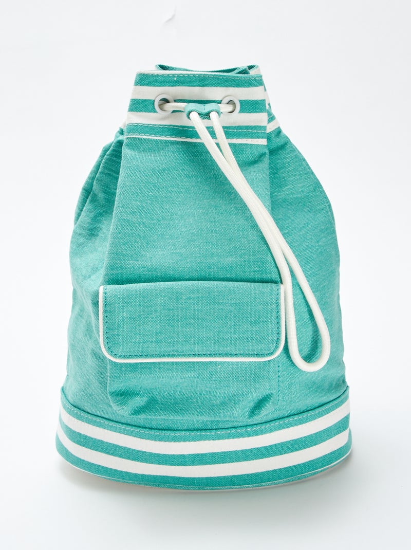 Sac à dos bicolore esprit baluchon Vert - Kiabi