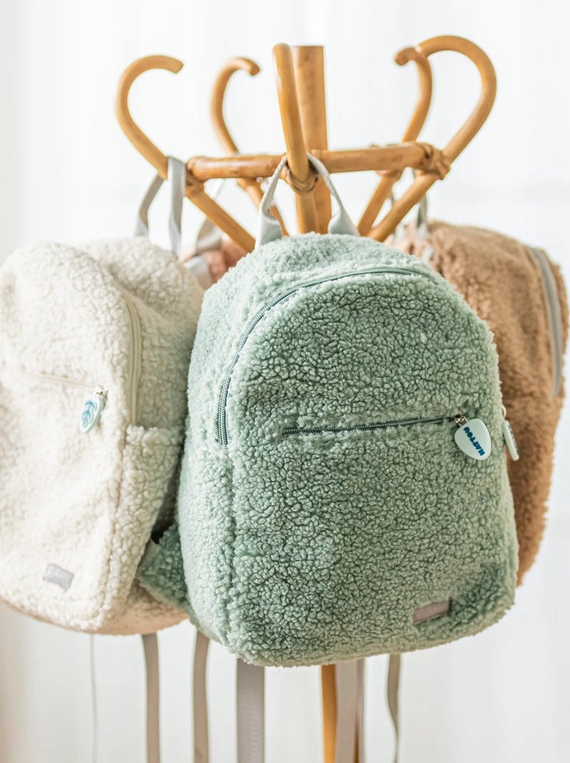 Sac à dos bouclette Teddy Vert - Kiabi